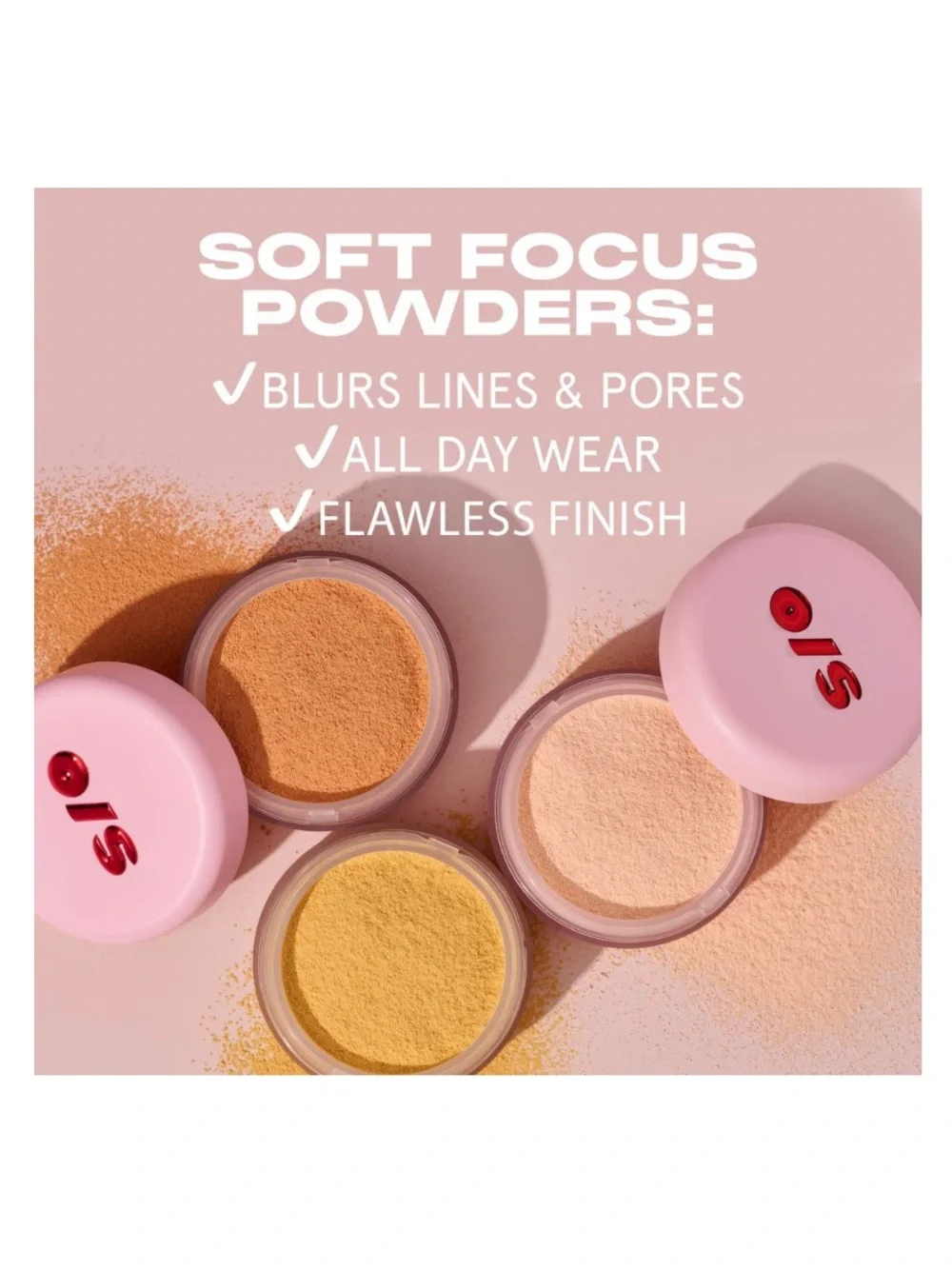 ONE/SIZE Loose Setting Powder in Soft Pink